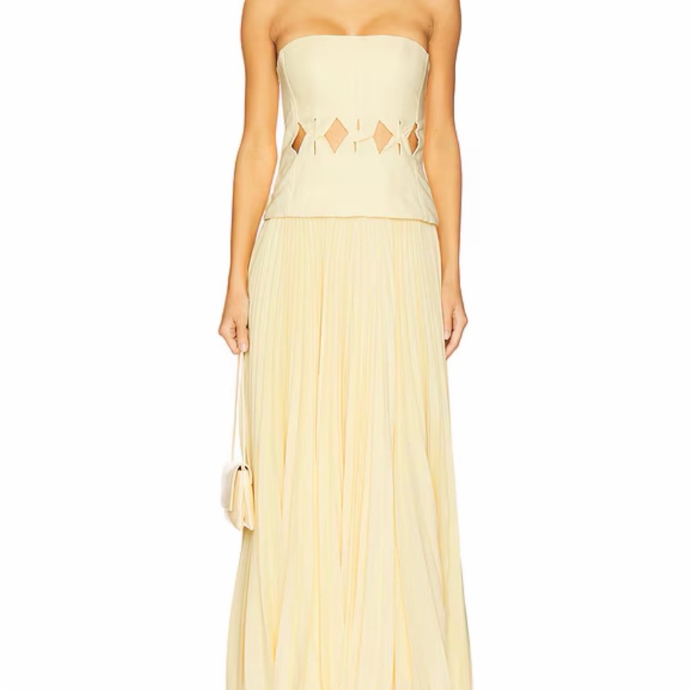 Acler NWT Yellow Pleated Gown